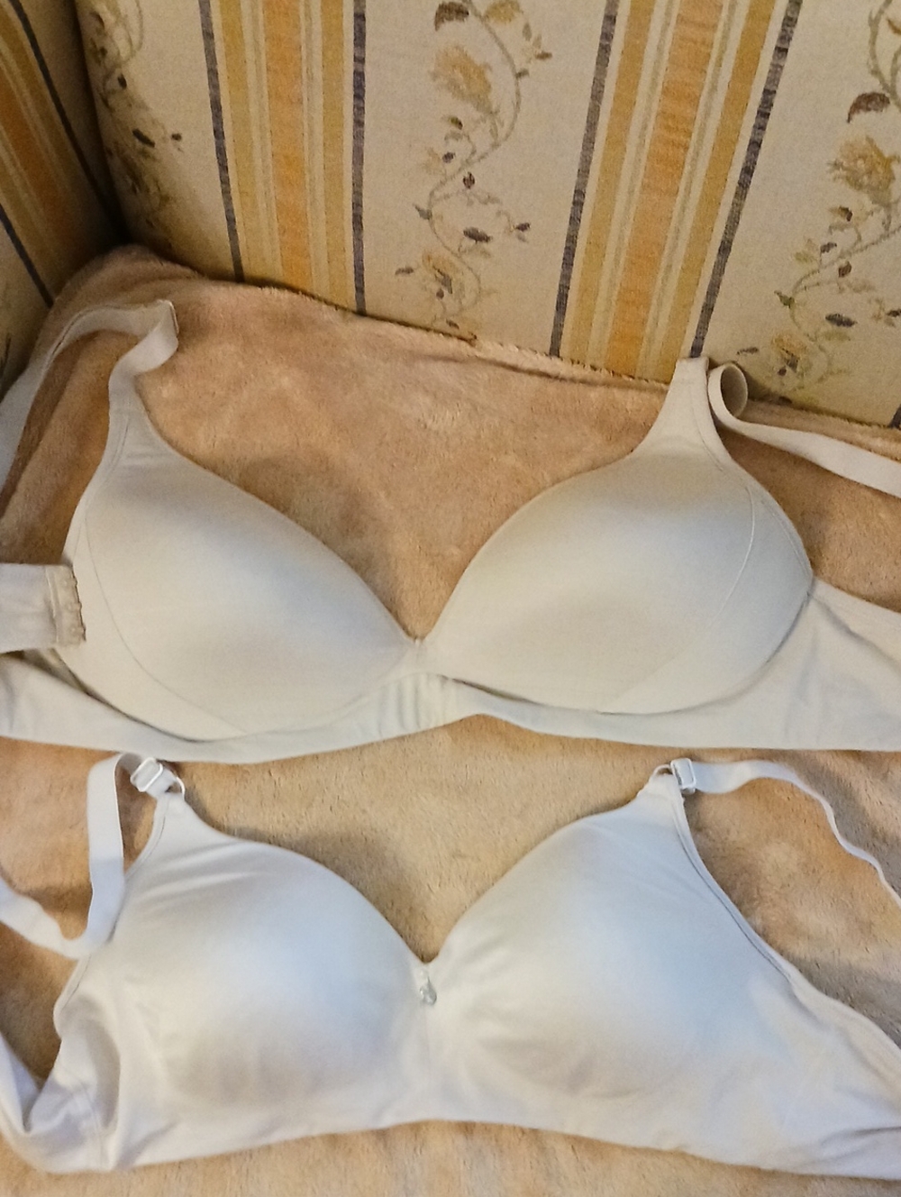 Bali Cream Wireless T-Shirt Bras - Smooth Molded Duo